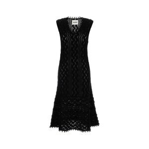 Jil Sander Women Abito In Cotone Nero